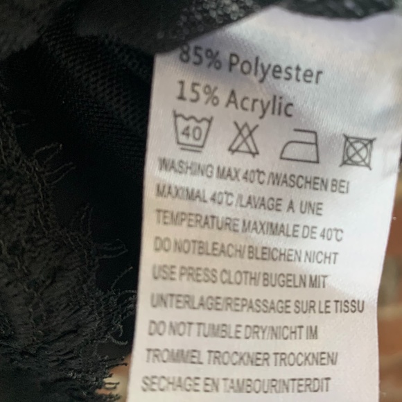 ๐ NEW Black Lace Thong Bodysuit Lingerie Sheer Mesh Teddy Strap Cutouts Medium - Picture 12 of 13